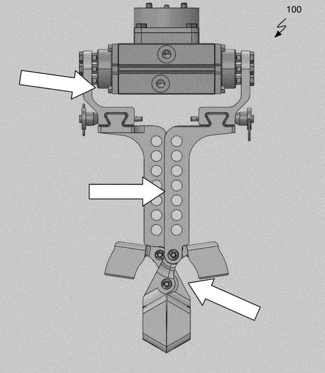 Quick-change tool interface diagram with tapered dovetails